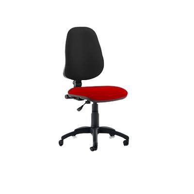 Dynamic Permanent Contact Backrest Task Operator Chair Without Arms Eclipse I Black Back, Bergamot Cherry Seat Without Headrest High Back