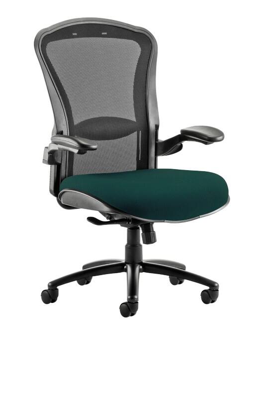 dynamic Houston Heavy Duty Chair Synchro Tilt Mesh Fabric Height-Adjustable Armrest Black, Maringa Teal 205 kg Houston 750 x 720 x 1,120 mm