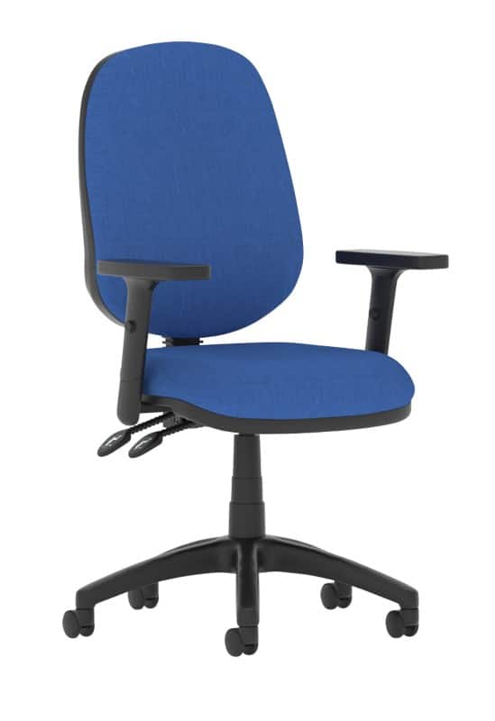 dynamic Eclipse II Operator Chair Permanent Contact Fabric Height-Adjustable Armrest Blue 120 kg Eclipse Plus II 600 x 600 x 970 mm