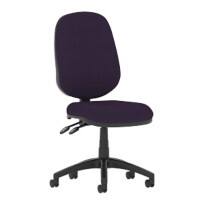 Dynamic Permanent Contact Backrest Task Operator Chair Without Arms Eclipse Plus II Tansy Purple Seat Without Headrest High Back