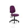 Dynamic Permanent Contact Backrest Task Operator Chair Without Arms Eclipse Plus II Tansy Purple Seat Without Headrest High Back