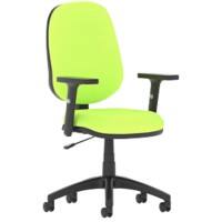 Dynamic Permanent Contact Backrest Task Operator Chair Height Adjustable Arms Eclipse I Myrrh Green Seat Without Headrest High Back