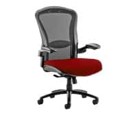 Dynamic Synchro Tilt Heavy Duty Chair Height Adjustable Arms Houston Black Back, Ginseng Chilli Seat Without Headrest Medium Back