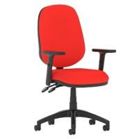 Dynamic Permanent Contact Backrest Task Operator Chair Height Adjustable Arms Eclipse II Bergamot Cherry Seat Without Headrest High Back