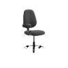Dynamic Permanent Contact Backrest Task Operator Chair Fixed Arms Eclipse II Black Back, Charcoal Seat With Adjustable Headrest High Back