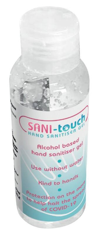 Sani Touch Hand Sanitiser Gel 69 Alcohol Aloe Vera Clear 60ml Viking Direct Uk
