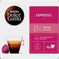 NESCAFÉ Dolce Gusto Espresso Caffeinated Ground Coffee Pods Box Espresso 42.2 g Pack of 16