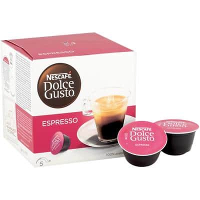 NESCAFÉ Dolce Gusto Espresso Caffeinated Ground Coffee Pods Box Espresso 42.2 g Pack of 6