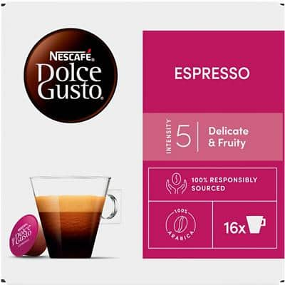 NESCAFÉ Dolce Gusto Espresso Caffeinated Ground Coffee Pods Box Espresso 42.2 g Pack of 6