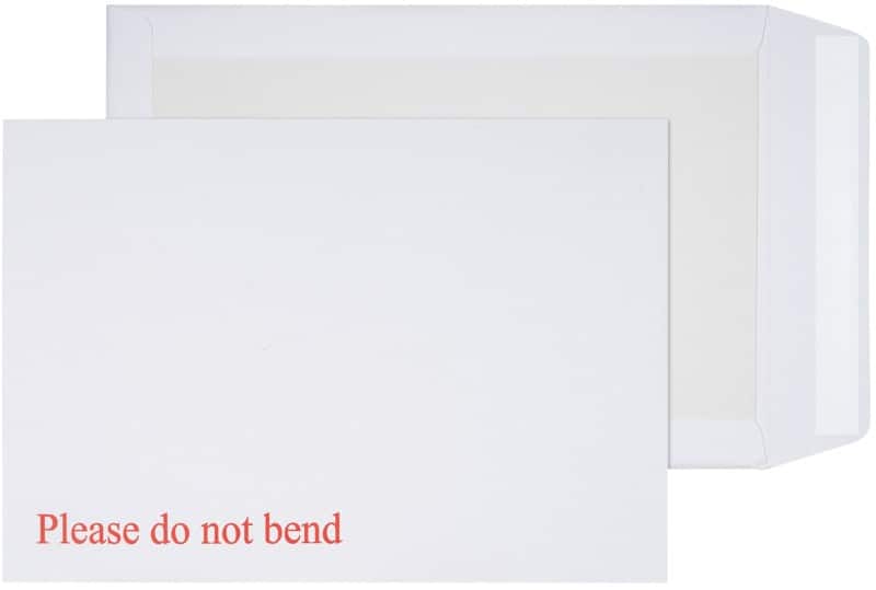 Blake C4 Board Back Pocket Envelope Plain Peel & Seal 324 x 229mm 120 gsm White Pack of 125