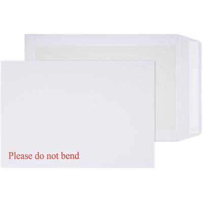 Blake C4 Board Back Pocket Envelope Plain Peel & Seal 324 x 229mm 120 gsm White Pack of 125
