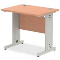dynamic Impulse Straight Desk Rectangular Beech Cantilever 800 (W) x 600 (D) x 730 (H) mm MFC (Melamine Faced Chipboard)