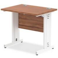 dynamic Impulse Straight Desk Rectangular Walnut Cantilever 800 (W) x 600 (D) x 730 (H) mm MFC (Melamine Faced Chipboard)