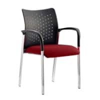 dynamic Academy Visitor Chair Fixed Armrest Red Academy 620 x 570 x 870 mm