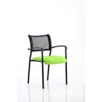 Dynamic Visitor Chair Fixed Armrest Brunswick Seat Myrrh Green Fabric