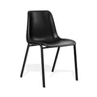 Dynamic Stacking Chair Polly Seat Black Pack of 4 Without Arms