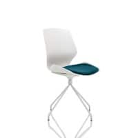 Dynamic Visitor Chair Florence Spindle Seat Maringa Teal Without Arms Fabric