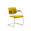 Dynamic Visitor Chair Fixed Armrest Havanna Seat Senna Yellow Fabric