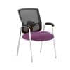 Dynamic Visitor Chair Fixed Armrest Portland Seat Tansy Purple Fabric