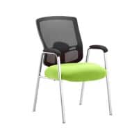 Dynamic Visitor Chair Fixed Armrest Portland Seat Myrrh Green Fabric