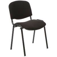 Dynamic Stacking Chair ISO Seat Black Pack Of 4 Without Arms Fabric