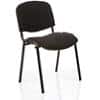 Dynamic Stacking Chair ISO Seat Black Pack Of 4 Without Arms Fabric