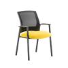 Dynamic Visitor Chair Fixed Armrest Metro Seat Senna Yellow Fabric