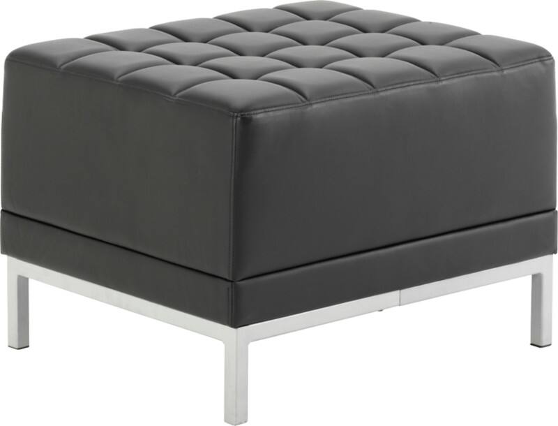 Dynamic Cube Chair Infinity Modular Seat Black Without Arms Bonded Leather