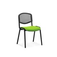 Dynamic Stacking Chair ISO Black Frame Mesh Back Myrrh Green Fabric Seat Pack of 4 Without Arms