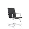 Dynamic Visitor Chair Fixed Armrest Nola Seat Black Bonded Leather