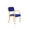 Dynamic Visitor Chair Fixed Armrest Madrid Seat Stevia Blue Fabric