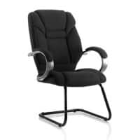 Dynamic Cantilever Chair Fixed Armrest Galloway Seat Black With Headrest Fabric