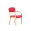 Dynamic Visitor Chair Fixed Armrest Madrid Seat Bergamot Cherry Fabric