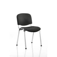 Dynamic Stacking Chair ISO Chrome Frame Black Fabric Seat Pack Of 4 Without Arms