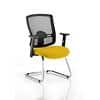 Dynamic Visitor Chair Adjustable Armrest Portland Seat Senna Yellow Fabric