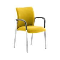Dynamic Visitor Chair Fixed Armrest Academy Seat Senna Yellow Fabric