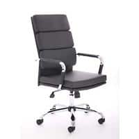 Dynamic Tilt & Lock Executive Chair Fixed Arms Advocate Black Seat Without Headrest High Back