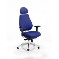 dynamic Stevia Posture Chair Synchro Tilt Fabric Optional Armrest Blue 110 kg Chiro Plus Ultimate 710 x 690 x 1,220 mm
