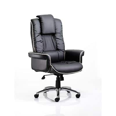 Dynamic Tilt & Lock Executive Chair Fixed Arms Chelsea Black Seat With Adjustable Headrest High Back