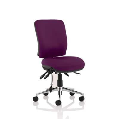Dynamic Independent Seat & Back Task Operator Chair Without Arms Chiro Tansy Purple Seat Without Headrest Medium Back