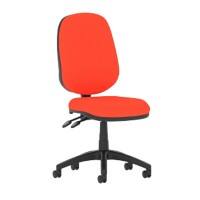 Dynamic Permanent Contact Backrest Task Operator Chair Without Arms Eclipse Plus II Tabasco Red Seat Without Headrest High Back