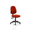 Dynamic Permanent Contact Backrest Task Operator Chair Without Arms Eclipse Plus II Tabasco Red Seat Without Headrest High Back