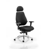 dynamic Stevia Posture Chair Synchro Tilt Fabric Optional Armrest Black 150 kg Chiro Plus Ultimate 710 x 690 x 1,220 mm