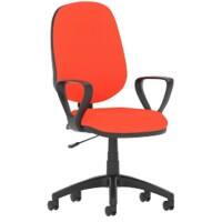 Dynamic Permanent Contact Backrest Task Operator Chair Loop Arms Eclipse I Tabasco Red Seat Without Headrest High Back