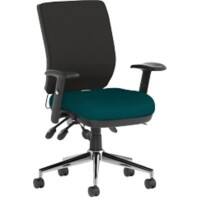 Dynamic Independent Seat & Back Task Operator Chair Height Adjustable Arms Chiro Maringa Teal Seat Without Headrest Medium Back