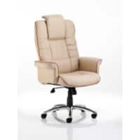 Dynamic Tilt & Lock Executive Chair Fixed Arms Chelsea Cream Seat With Adjustable Headrest High Back
