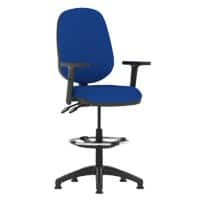 Dynamic Permanent Contact Backrest Task Operator Chair Height Adjustable Arms Eclipse II Admiral blue Seat Without Headrest High Back