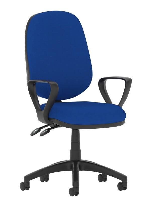 dynamic Eclipse II Operator Chair Permanent Contact Fabric Fixed Armrest Blue 120 kg Eclipse II 600 x 600 x 970 mm