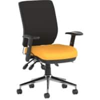 dynamic Stevia Operator Chair Synchro Tilt Fabric Height-Adjustable Armrest Canary Yellow 110 kg Chiro 650 x 590 x 900 mm