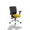 Dynamic Independent Seat & Back Task Operator Chair Height Adjustable Arms Chiro Senna Yellow Seat Without Headrest Medium Back